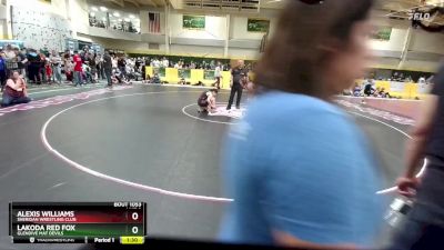 Round 2 - Lakoda Red Fox, Glendive Mat Devils vs Alexis Williams, Sheridan Wrestling Club