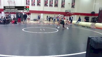 197 lbs 3rd Place Match - Asaiah Kamplain, Corban University vs Tejvir Dhinsa, Simon Fraser (B.C.)