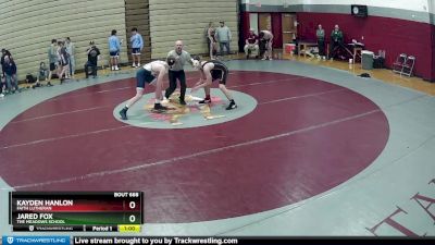 150 lbs Cons. Round 4 - Kayden Hanlon, Faith Lutheran vs Jared Fox, The Meadows School