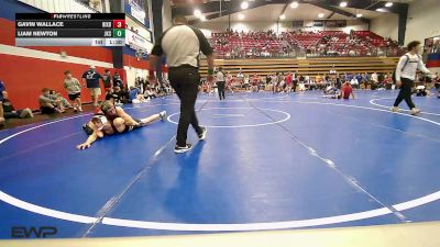 144 lbs Semifinal - Gavin Wallace, Bixby HS Boys vs Liam Newton, Jenks