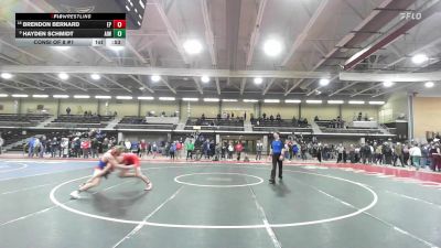 144 lbs Consi Of 8 #1 - Brendon Bernard, East Providence vs Hayden Schmidt, Aquidneck Island Wrestling