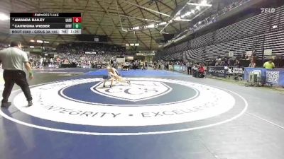 Girls 3A 155 lbs Champ. Round 2 - Amanda Bailey, Lakes (Girls) vs Caitriona Wieber, Everett (Girls)