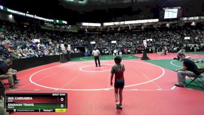 61 lbs Quarterfinal - Savanah Travis, WWC3 vs Ava Carrabbia, AUS1