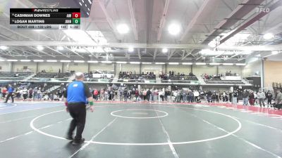 132 lbs 3rd Place - Cashman Downes, Aquidneck Island Wrestling vs Logan Martins, Johnston