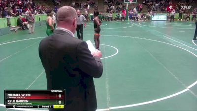 175 lbs Semifinal - Michael White, Lawrence North vs Kyle Harden, Indianapolis Cathedral