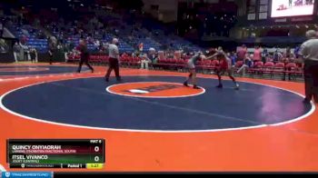 115 lbs Cons. Round 1 - Quincy Onyiaorah, Lansing (Thornton Fractional South) vs Itsel Vivanco, Joliet (Central)