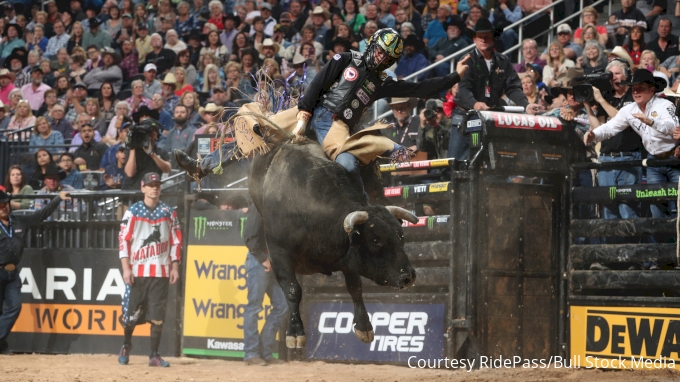 Lachlan Richardson - Broken Arrow Bucking Bull's Black Rose - Photo By: Andy Watson/Bull Stock Media