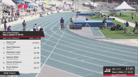 2026 AAU Junior Olympic Games - Youth Boys' 200m, Prelims 12 - Age 17-18
