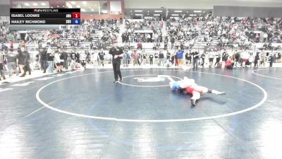110 lbs Champ. Round 1 - Isabel Loomis, Ascend Wrestling Academy vs Hailey Richmond, Steelclaw Wrestling Club