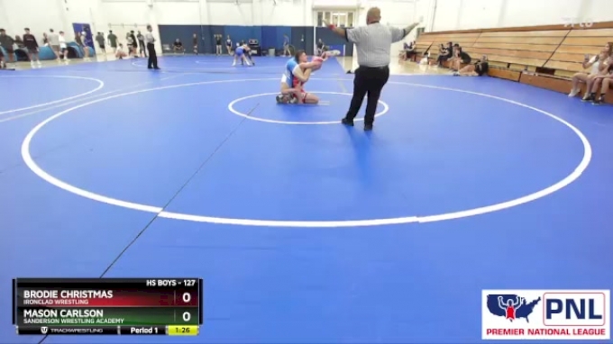 127 lbs Round 1 Mason Carlson Sanderson Wrestling Academy vs Brodie Christmas Ironclad Wrestling