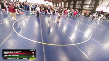 85 lbs Cons. Round 1 - Samantha Emmett, Uintah vs Tenzing Grover, JWC