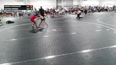 70 lbs Placement (4 Team) - Aleysha Mendez, R&R Ladies Black vs Mahika Vishwanath, Level Up Wrestling Center