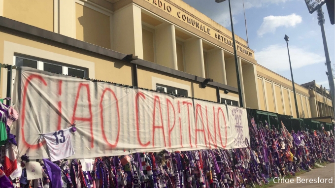 Florence, Italy. 05th Feb, 2023. ACF Fiorentina flag of Artemio