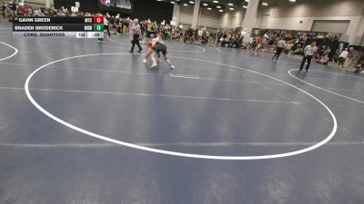 144 lbs Cons. Quarters - Braden Broderick, Machine Shed Wrestling vs Gavin Green, M2 Training Center