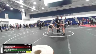 106 lbs Cons. Round 5 - Matthew Medina, Eastvale Elite vs Eisa Scrapper, Poway Wrestling