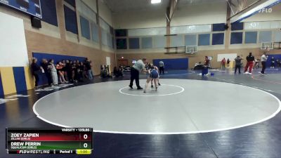 135lbs Cons. Round 1 - Drew Perrin, Squalicum (Girls) vs Zoey Zapien, Zillah (Girls)