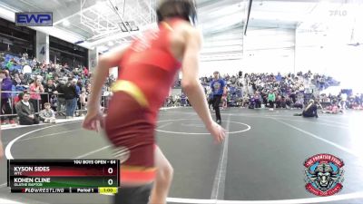 64 lbs Cons. Round 3 - Kohen Cline, Olathe Raptor vs Kyson Sides, WTC