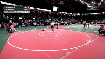 50 lbs Champ. Round 2 - Lucas Wells, CWA1 vs Mylan Webb, WKA2