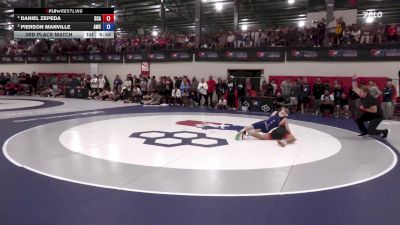 65 kg 3rd Place Match - Daniel Zepeda, Daniel Cormier Academy vs Pierson Manville, Atreus Wrestling Club