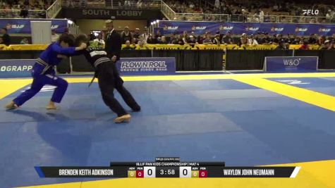 Brenden Keith Adkinson vs Waylon John Neumann 2026 Pan Kids Jiu-Jitsu IBJJF Championship