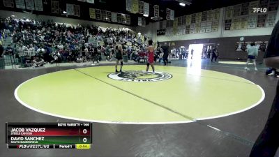 144 lbs Cons. Round 1 - David Sanchez, South Bakersfield vs Jacob Vazquez, Steele Canyon