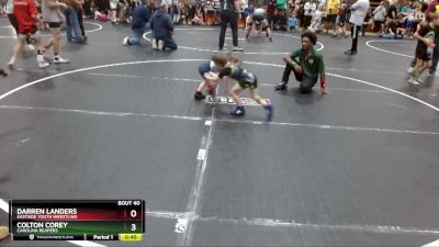 40/45 Cons. Round 2 - Darren Landers, Eastside Youth Wrestling vs Colton Corey, Carolina Reapers