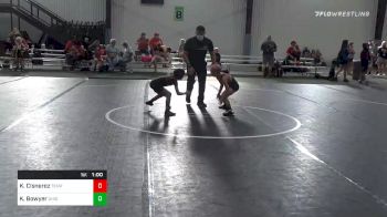 50 lbs Semifinal - Kaidence Cisneroz, Temple WC vs Kendleigh Bowyer, Ohio National Girls Team