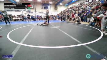 40 lbs 3rd Place - Chase Freeman, Tahlequah Wrestling Club vs Everett Long, Tiger Trained Wrestling