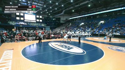 285 lbs Finals (8 Team) - Pierre Nelson, Oak Park (O.P.-River Forest) vs Matt Medina, St. Charles (East)