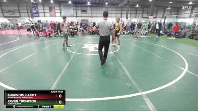 157 lbs Quarterfinal - Xavier Thompson, York County vs Augustus Elliott, Raleigh Area Wrestling