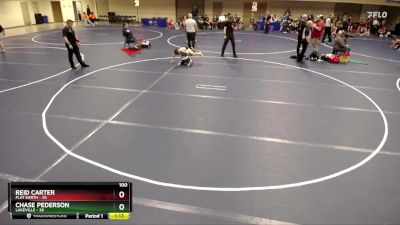 100 lbs Finals (8 Team) - Reid Carter, Flat Earth vs Chase Pederson, Lakeville