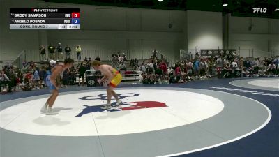 92 lbs Cons. Round 7 - Brody Sampson, Hawkeye Wrestling Club vs Angelo Posada, Poway RTC