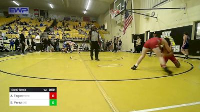 126-B lbs Consolation - Austin Fagan, Fort Gibson Youth Wrestling vs Samuel Perez, Grove