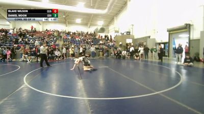 120 lbs Cons. Rd Of 16 - Blake Wilson, Cedar Valley vs Daniel Moon, Copper Hills