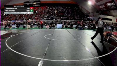 6A 150 lbs Quarterfinal - Tyler Irish, Rocky Mountain vs Tanner Piper, Post Falls