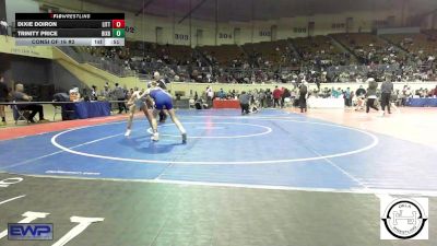 80 lbs Consi Of 16 #2 - Dixie Doiron, Little Axe Takedown Club vs Trinity Price, Bixby JH Girls