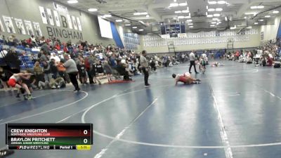 92 lbs Cons. Round 4 - Braylon Pritchett, Jordan Junior Wrestling vs Crew Knighton, Northside Wrestling Club