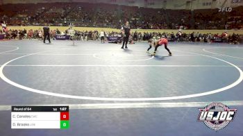 67 lbs Round Of 64 - Cruz Canales, Claremore Wrestling Club vs Deacon Brooks, Liberty Warrior Wrestling Club