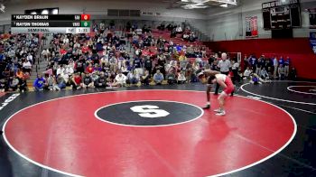 121 lbs Semifinal - Raydn Thomas, Valley Hs vs Kayden Braun, Freedom Area Hs