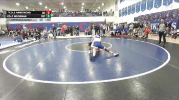 126 lbs 5th Place Match - Cole Armstrong, Coeur D Alene vs Cole Moorman, Post Falls