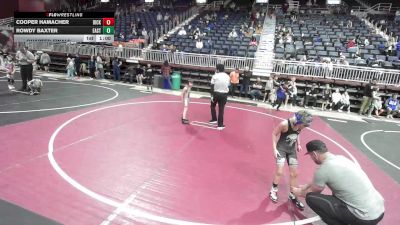 58 lbs Quarterfinal - Cooper Hamacher, Dickinson WC vs Rowdy Baxter, Eastside United