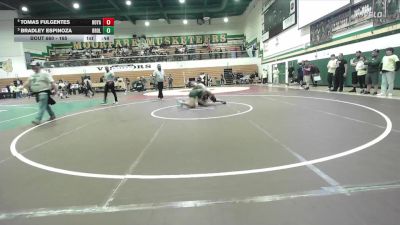 165 lbs Cons. Semi - Bradley Espinoza, Brea Olinda vs Tomas Fulgentes, Royal