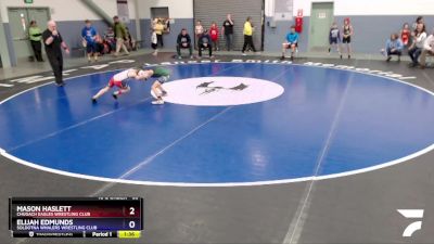 63 lbs Round 3 - Mason Haslett, Chugach Eagles Wrestling Club vs Elijah Edmunds, Soldotna Whalers Wrestling Club