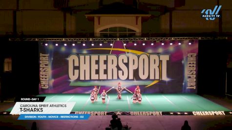 Carolina Spirit Athletics - T-Sharks [2024 L1 Youth - Novice - Restrictions - D2 Day 1] 2024 CHEERSPORT Concord Spring Classic