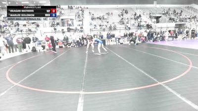 53 Finals kg Champ. Round 1 - Reagan Mathers, Valiant College Preparatory vs Marlee Solomon, Wrestling Chix