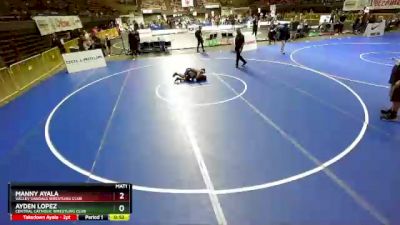 84 lbs 5th Place Match - Ayden Lopez, Central Catholic Wrestling Club vs Manny Ayala, Valley Vandals Wrestling Club