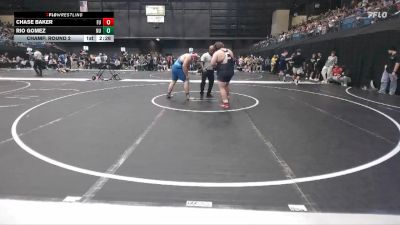 285 lbs Champ. Round 2 - Chase Baker, Friends University vs Rio Gomez, Newman