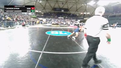 Boys 3A 144 lbs 3rd Place Match - Jackson Syron, Cheney vs Anthony Zanders, Decatur