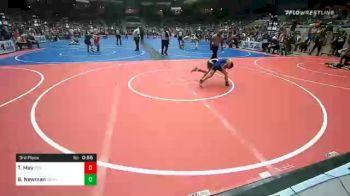 66 lbs 3rd Place - Trax May, Grove Takedown Club vs Beckett Newman, Hennessey Takedown Club