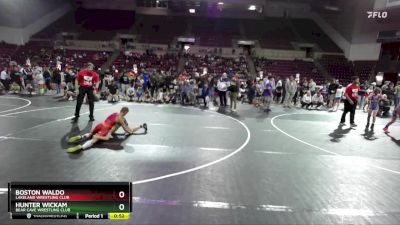 78 lbs Champ. Round 1 - Boston Waldo, Lakeland Wrestling Club vs Hunter Wickam, Bear Cave Wrestling Club